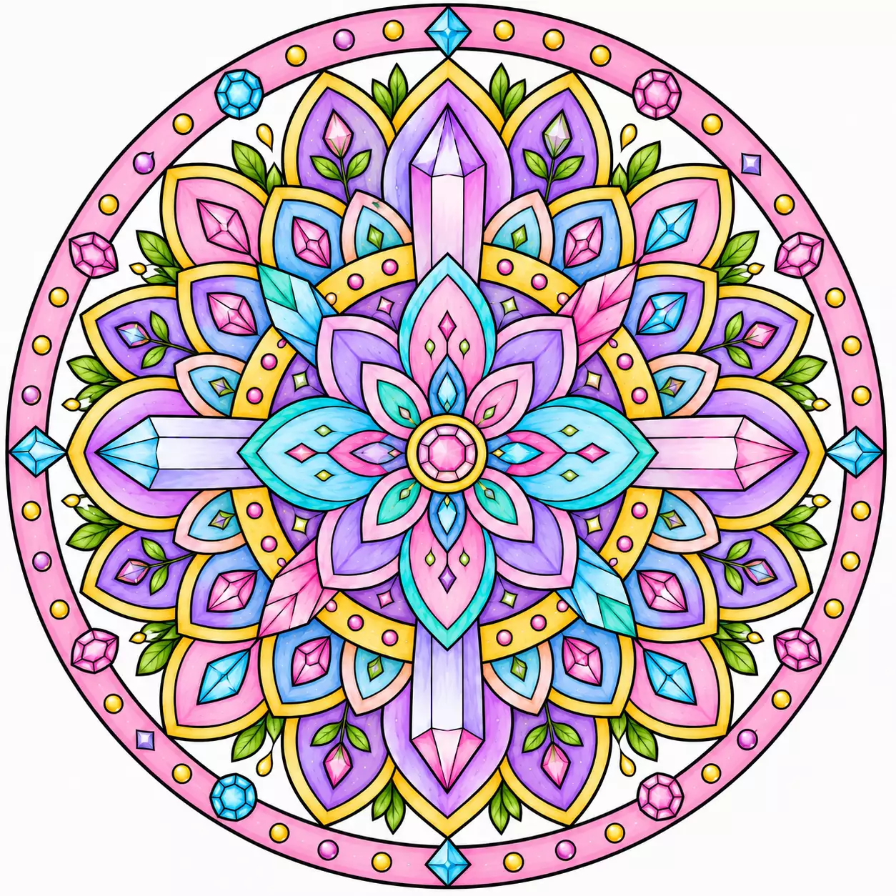 The Crystal Bloom finished mandala example