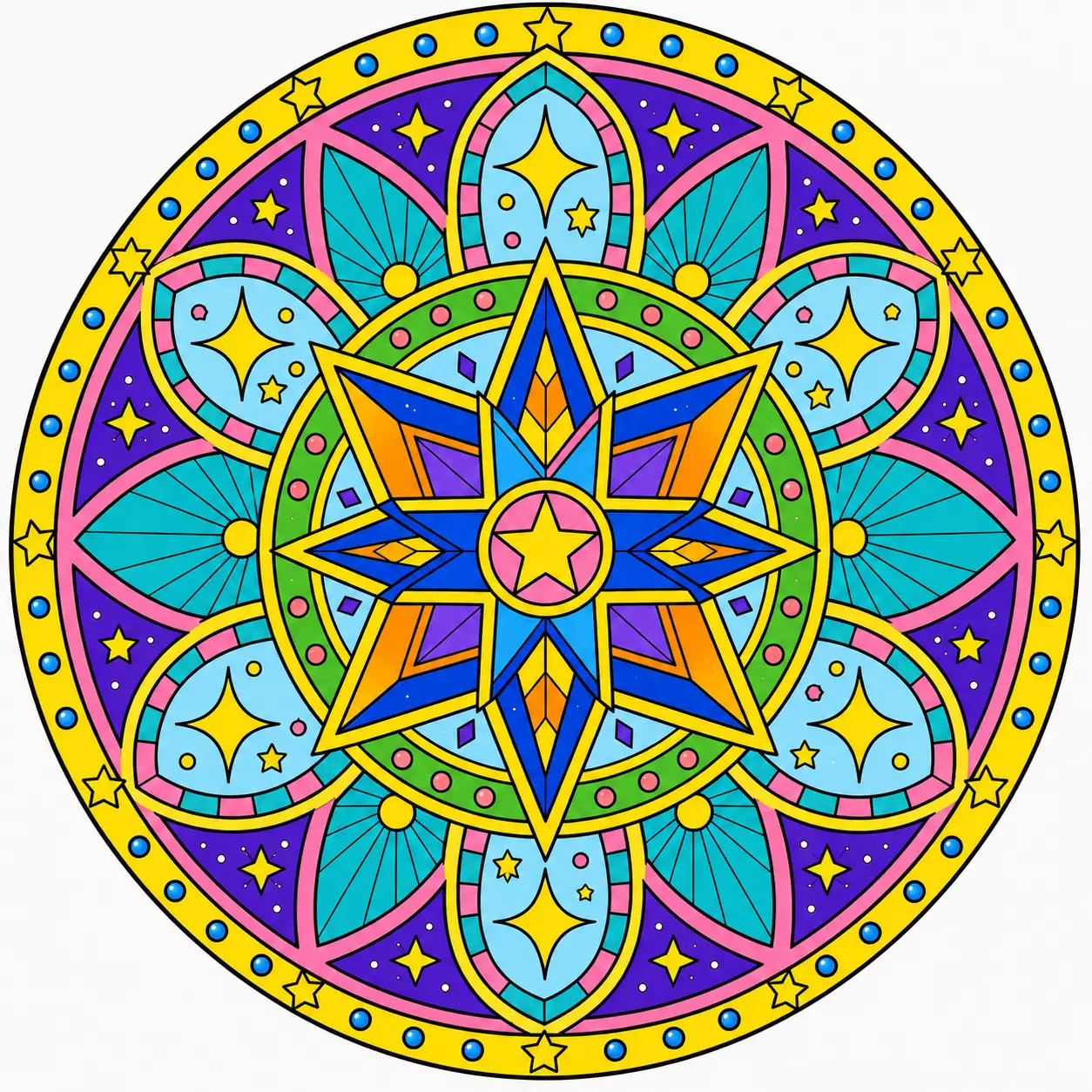 The Star Window finished mandala example